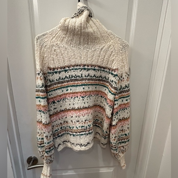 Pilcro Sweaters - NWOT Anthropologie Pilcro Oversized Cozy Multicolor Turtleneck Sweater - XS